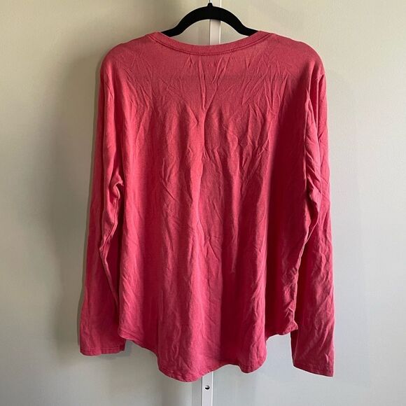 Disney Mickey Mouse Red Graphic Logo Long Sleeve Shirt - Picture 2 of 3